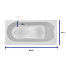 Load image into Gallery viewer, American Standard Princeton 30-in W x 60-in L White Porcelain Enameled Steel Rectangular Left Drain Alcove Soaking Bathtub 1621CDR
