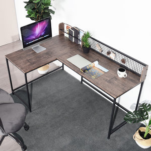Homylin L-Shaped Desk 65" Computer Corner Desk Home Gaming Desk Writing Studying PC Laptop Workstation