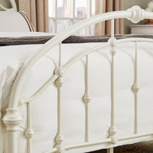 Load image into Gallery viewer, Weston Home Marlow Arched Metal King Bed Headboard and Footboard Only, Antique White *AS IS
