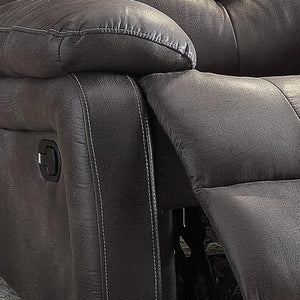 Ashe Collection 40" Recliner with Wooden Frame, External Latch Handle, Pocket Coil Seating, Pillow Top Arms and Polished Microfiber Upholstery in Grey Color