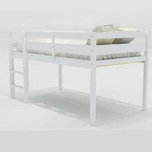 Load image into Gallery viewer, ZNTS Twin Wood Loft Bed Low Loft Beds with Ladder,Twin,White
