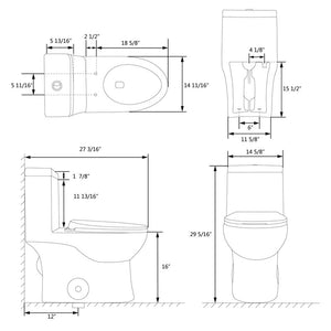 1.28 GPF Elongated One-Piece Toilet (Seat Included)