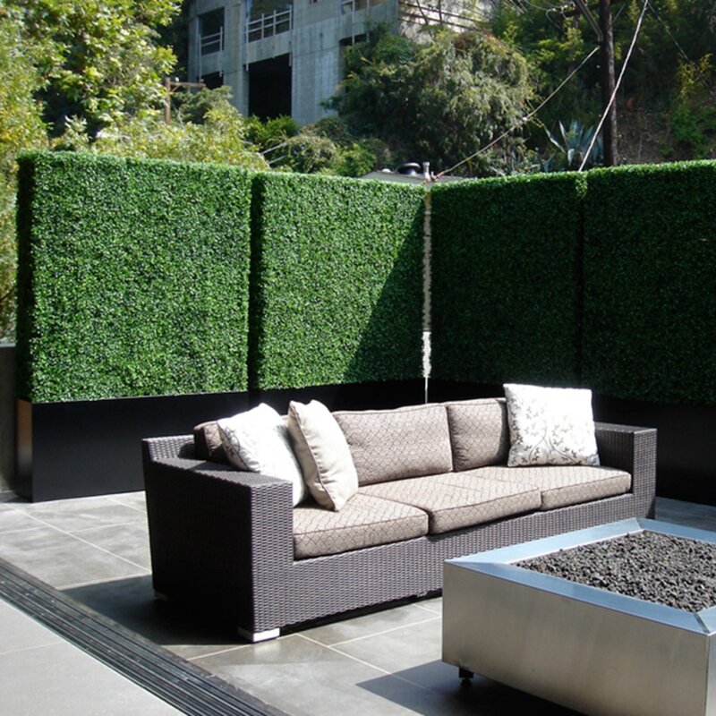 1.67 ft. H x 1.67 ft. W Artificial Planes Milan Hedge Polyethylene Fencing (Set of 12) MRM4377