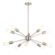 Load image into Gallery viewer, 10- Light Black Sputnik Sphere Chandelier
