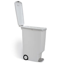 Load image into Gallery viewer, White 10.6 Gallon Step on Curbside Trash &amp; Recycling Bin
