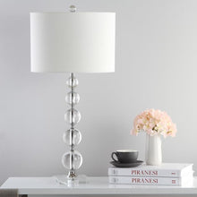 Load image into Gallery viewer, Liam 29-in Clear Fluorescent Rotary Socket Table Lamp with Fabric Shade 68 CDR
