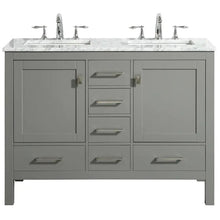 Load image into Gallery viewer, Eviva Aberdeen 48-in Gray Undermount Double Sink Bathroom Vanity **White Marble Top ONLY** 869AH
