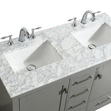 Load image into Gallery viewer, Eviva Aberdeen 48-in Gray Undermount Double Sink Bathroom Vanity **White Marble Top ONLY** 869AH
