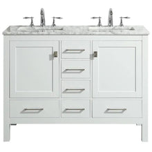 Load image into Gallery viewer, Eviva Aberdeen 48-in White  Undermount Double Sink Bathroom Vanity *BASE ONLY* SB2151
