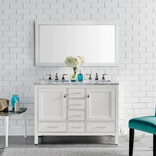 Load image into Gallery viewer, Eviva Aberdeen 48-in White  Undermount Double Sink Bathroom Vanity *BASE ONLY* SB2151
