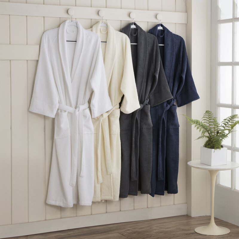 100% Cotton Terry Cloth Unisex Bathrobe with Pockets MRM4074