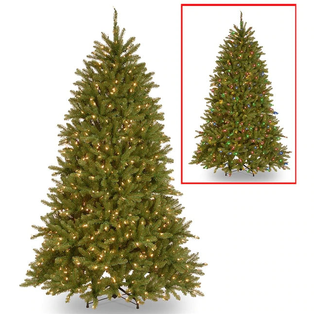 6.5-ft Pre-lit Traditional Artificial Christmas Tree with LED Lights