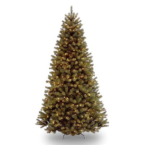 National Tree Company 9-ft North Valley Spruce Pre-lit Traditional Artificial Christmas Tree 700 Constant White Clear Incandescent Lights