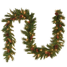 Load image into Gallery viewer, 108&#39;&#39; in. Lighted Faux Pine Garland
