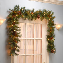 Load image into Gallery viewer, 108&#39;&#39; in. Lighted Faux Pine Garland
