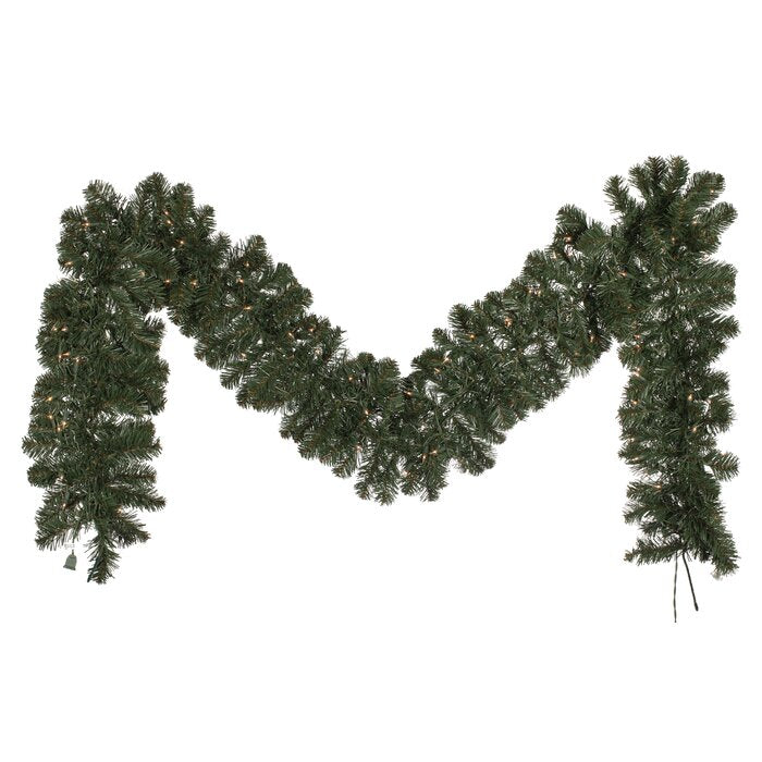 108'' in. Lighted Fir Garland