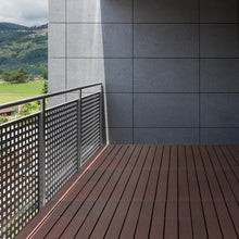 Load image into Gallery viewer, 10Pc Interlocking Wood Plastic Compsoite Patio Deck Tiles Decking By CR Home (Kentucky Umber), 10 sq. ft.
