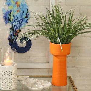 10" Decorative Ceramic Table Vase Orange 132CDR