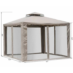 10 Ft. W x 10 Ft. D Metal Patio Gazebo