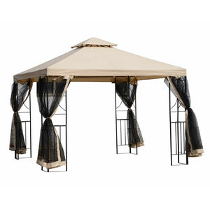 10 Ft. W x 10 Ft. D Steel Patio Gazebo 6581RR