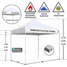 Load image into Gallery viewer, 10 Ft. W x 10 Ft. D Steel Pop-Up Canopy
