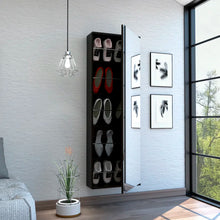 Load image into Gallery viewer, 10 Pair Shoe Rack With Mirror Black
