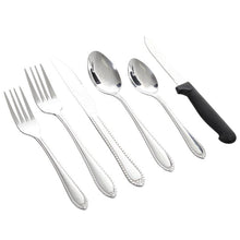Load image into Gallery viewer, Pulaski 55 Piece 18/10 Stainless Steel Flatware Set, Service for 8 (SB224)
