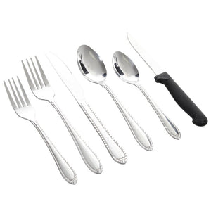 Pulaski 55 Piece 18/10 Stainless Steel Flatware Set, Service for 8 (SB224)