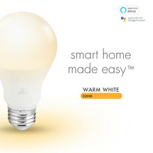 Load image into Gallery viewer, 34209 10 Watt (60 Watt Equivalent), A19 LED Smart, Dimmable Light Bulb, Warm White (3000K) E26/Medium (Standard) Base (Set of 2) CG164
