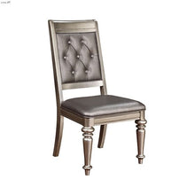 Load image into Gallery viewer, Danette Tufted Upholstered Side Chair Grey And Metallic - Set of 2
