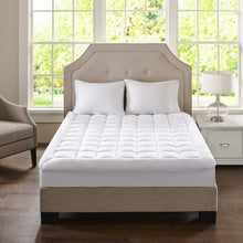 Load image into Gallery viewer, Gracie Mills Cloud Soft Overfilled Plush Waterproof Mattress Pad White King
