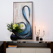 Load image into Gallery viewer, 11.42&quot; Brass/Marble Tabletop Candlestick
