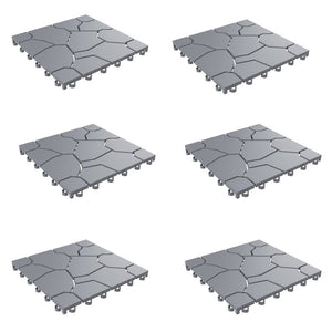 11.5" x 11.5" Plastic Interlocking Deck Tile (Set of 6) MRM1739