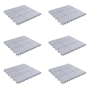 Plastic Interlocking Deck Tile in Gray (Set of 12) 7019