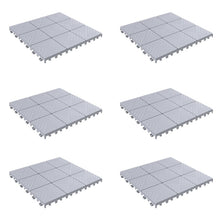 Load image into Gallery viewer, 11.5&quot; x 11.5&quot; Plastic Interlocking Deck Tile in Gray (Set of 48) MRM1967
