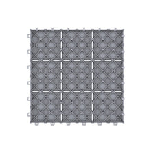 Load image into Gallery viewer, 11.5&quot; x 11.5&quot; Plastic Interlocking Deck Tile in Gray, 60 Tiles - 10 Boxes
