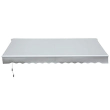 Load image into Gallery viewer, 11.8Lx8.2W Manual Retraction Slope Patio Awning in Light Gray
