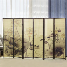 Load image into Gallery viewer, 114.17&#39;&#39; W x 70.86&#39;&#39; H 6 - Panel Solid Wood Folding Room Divider
