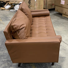 Load image into Gallery viewer, Valerian 73&quot; Wide Faux Leather Square Arm Sofa 1199CDR
