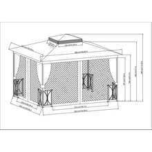 Load image into Gallery viewer, 11 Ft. D Metal Patio Gazebo

