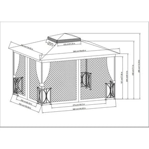 11 Ft. D Metal Patio Gazebo