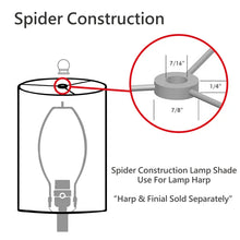 Load image into Gallery viewer, 11&#39;&#39; H x 8&#39;&#39; W Faux Silk Fabric Drum Lamp Shade ( Spider ) in Beige
