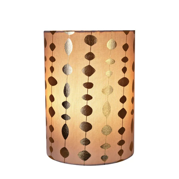 11'' H x 8'' W Faux Silk Fabric Drum Lamp Shade ( Spider ) in Beige