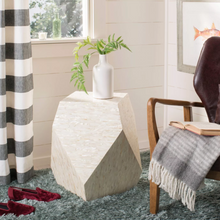 Load image into Gallery viewer, Lea Mosaic Geometric Side Table Light Beige - Safavieh 501AH
