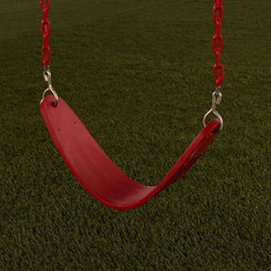 (2) Red Belt Swing Seats with Chains #9368