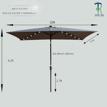 Load image into Gallery viewer, 120&#39;&#39; x 78&#39;&#39; Rectangular Lighted Market Umbrella
