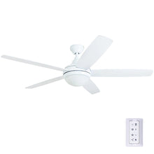 Load image into Gallery viewer, White LED Indoor Downrod or Flush Mount Ceiling Fan with Light Remote (5-Blade)
