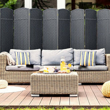 Load image into Gallery viewer, Gray 126'' W x 72'' H 8 - Panel Solid Wood Folding Room Divider
