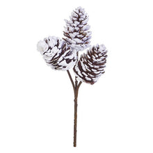 Load image into Gallery viewer, 12&quot; Snowy Pinecone Pick Set of 6 #2561HW
