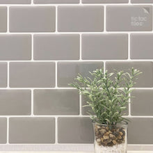 Load image into Gallery viewer, 12&quot; x 12&quot; Peel &amp; Stick Subway Tile Gray 1 Box #915ND
